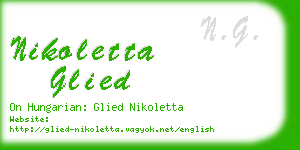 nikoletta glied business card